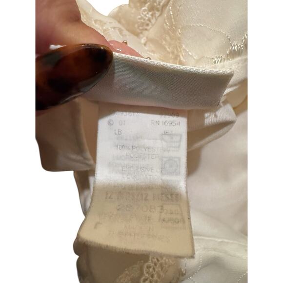 Vintage b.t. Kids Infant Special Occasion Dress Cream Lace Floral Satin - Picture 5 of 7